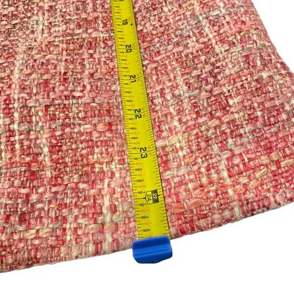 Vintage 1980s RL Richard NY Pink Tweed Jacket Size 16 W Button Front & Raw Edge - Picture 10 of 11